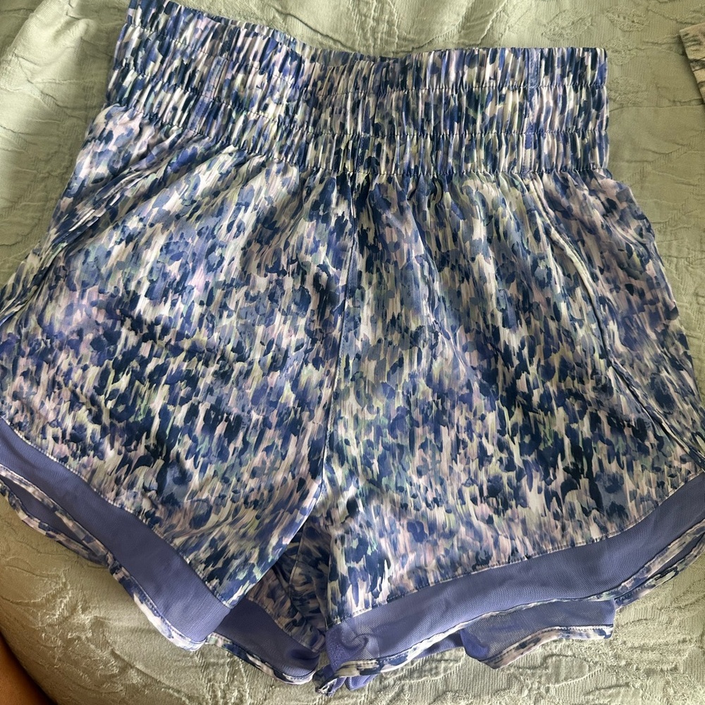 Athleta High Rise Mesh Racer Shorts - Picture 2 of 3